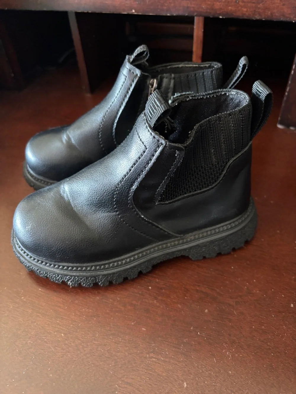 SHEIN Black Kids Chelsea Ankle Boots